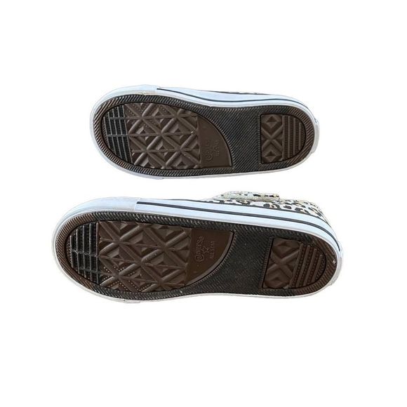 Converse All Star Brown Black Leopard Print Girls Shoes Size 9 - Picture 6 of 9